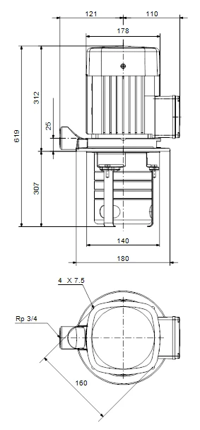 Grundfos MTH 4 8/8 A W A AQQV 1.5kW Stainless Steel Immersible Pump 415v 3 Grundfos MTH 4 8/8 A W A AQQV 1.5kW Stainless Steel Immersible Pump 415v - Image 3