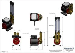 Grundfos Amazon SSP-3.0B Brass Single Impeller Positive Head Shower Pump (x2 Hoses Inc.) -Electro Mechenical Shop ssp dimensions 1