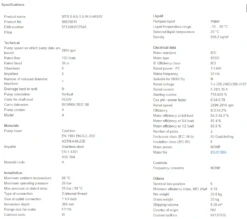 Grundfos MTR 8 5/5-1 A W A HUUV 1.5kW Stainless Steel Vertical Immersible Pump 415v -Electro Mechenical Shop stcreenshot product selection classic.grundfos.com 2021.01.23 10 08 55
