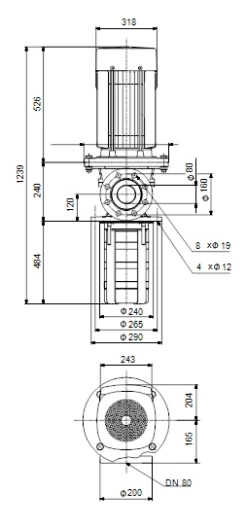 Grundfos MTR 45 5/5-2 A F A HUUV 18.5kW Stainless Steel Vertical Immersible Pump 415v -Electro Mechenical Shop stcreenshot product selection classic.grundfos.com 2021.01.28 11 35 57