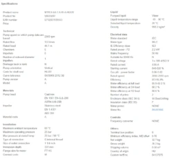 Grundfos MTR 8 6/6-1 A W A HUUV 2.2kW Stainless Steel Vertical Immersible Pump 415v 7 Grundfos MTR 8 6/6-1 A W A HUUV 2.2kW Stainless Steel Vertical Immersible Pump 415v -Electro Mechenical Shop sucreenshot product selection classic.grundfos.com 2021.01.23 10 24 25