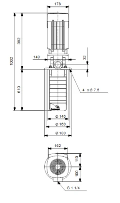 Grundfos MTR 1 27/27 A W A HUUV 1.5kW Stainless Steel Vertical Immersible Pump 415v -Electro Mechenical Shop svcreenshot product selection classic.grundfos.com 2021.01.20 15 02 05