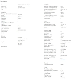 Grundfos MTR 45 5/5-2 A F A HUUV 18.5kW Stainless Steel Vertical Immersible Pump 415v -Electro Mechenical Shop svcreenshot product selection classic.grundfos.com 2021.01.28 11 36 21