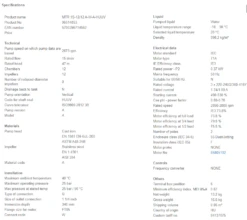 Grundfos MTR 1S 12/12 A W A HUUV 0.37kW Stainless Steel Vertical Immersible Pump 415v -Electro Mechenical Shop swcreenshot product selection classic.grundfos.com 2021.01.19 09 33 12