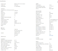 Grundfos MTR 45 13/13-2 A F A HUUV 45kW Stainless Steel Vertical Immersible Pump 415v -Electro Mechenical Shop sxcreenshot product selection classic.grundfos.com 2021.01.29 11 33 31